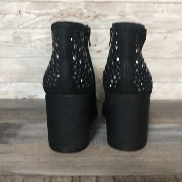 Fergie Leather Bless Bootie Ankle Boots Black 8.5 - Picture 8 of 12